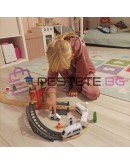 Дървено влакче железопътна линия с батерия 3.2м